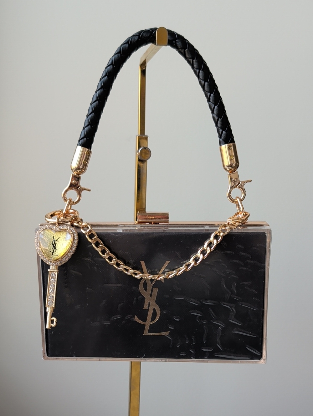 Upcycled YSL Blue Box Luxury Clutch - Picture 5 of 9